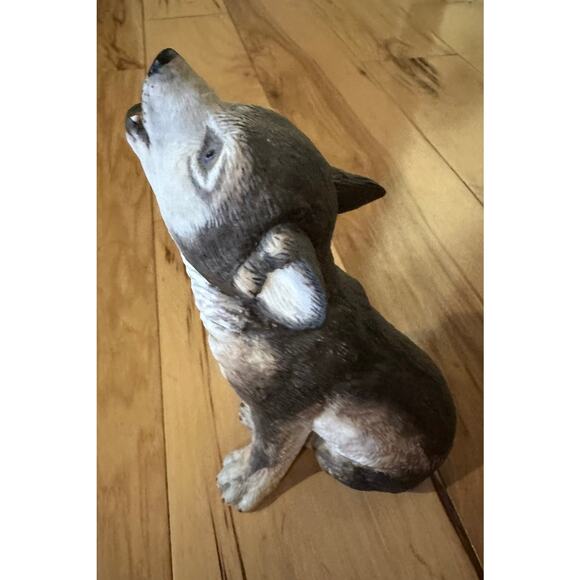 Lenox GRAY WOLF PUP Figurine 1992 Endangered Species Smithsonian 7” - Picture 2 of 6